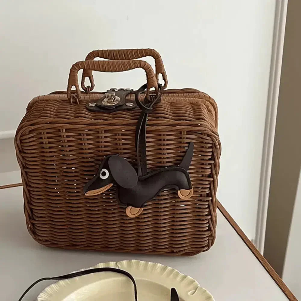 Dachshund – Playful dachshund design – Bag charm-15133605921141-Mirella Fiore