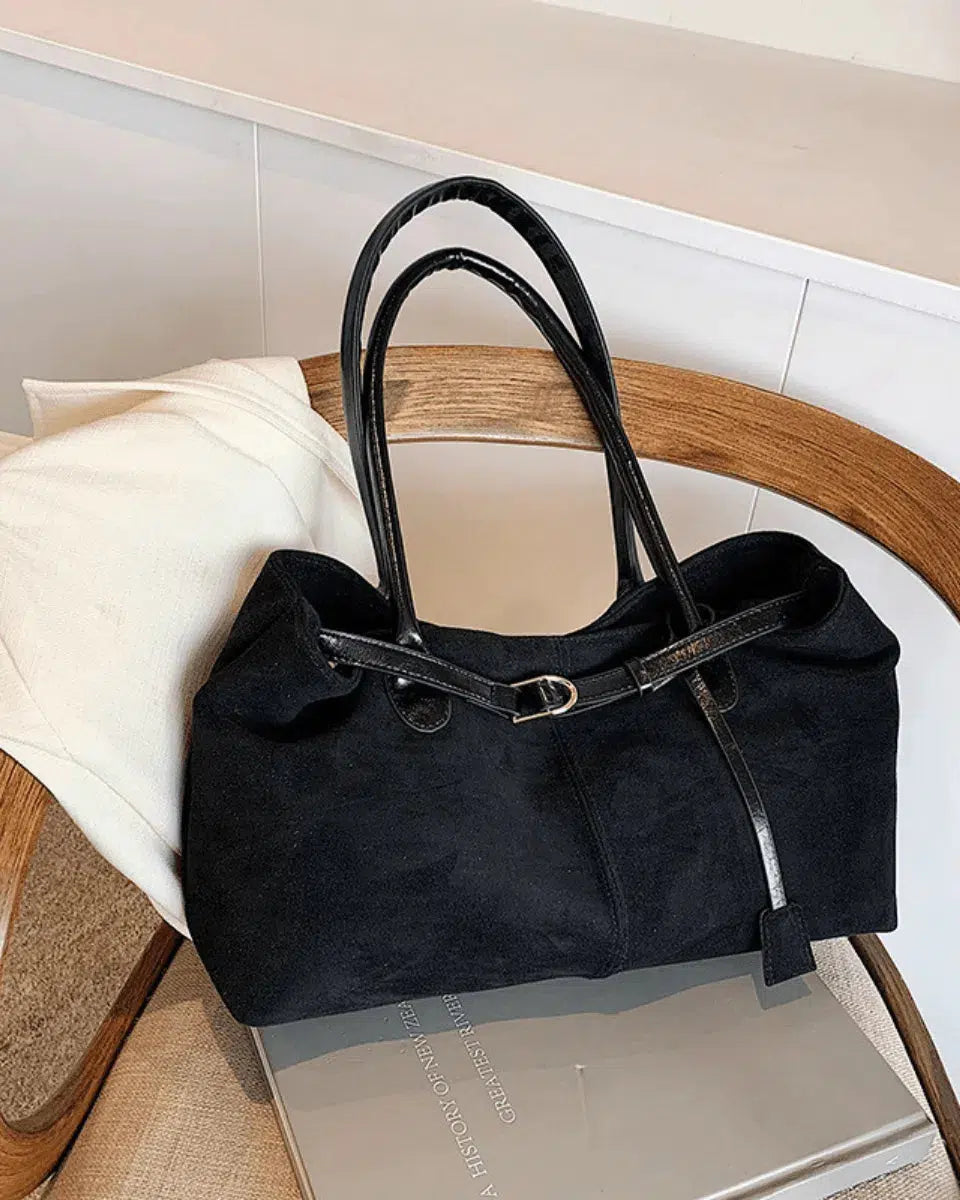 Damon – Autumn elegance – Suede tote bag-15133582262645-Mirella Fiore