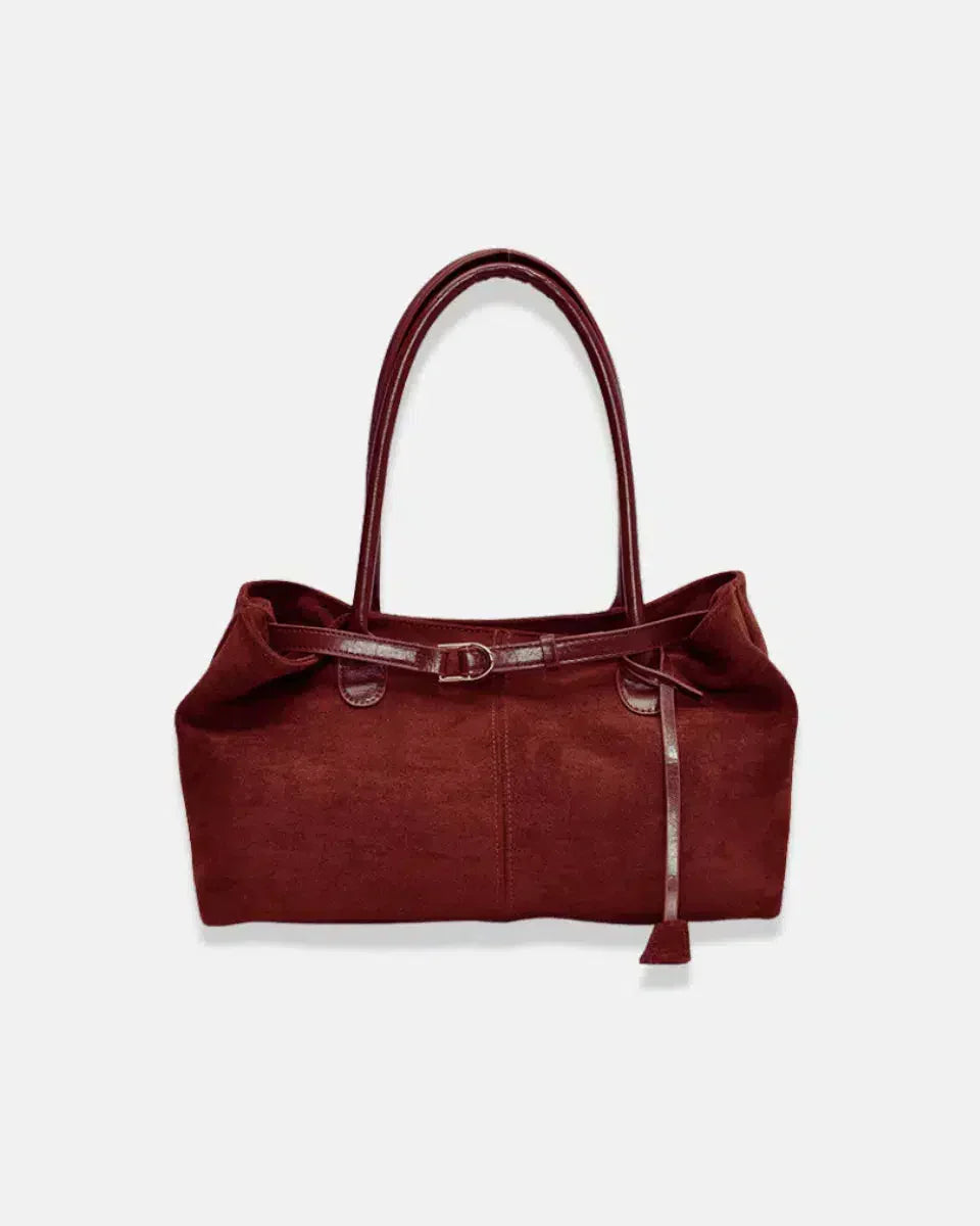 Damon – Autumn elegance – Suede tote bag-15133582262645-Nancy & Mae Savannah