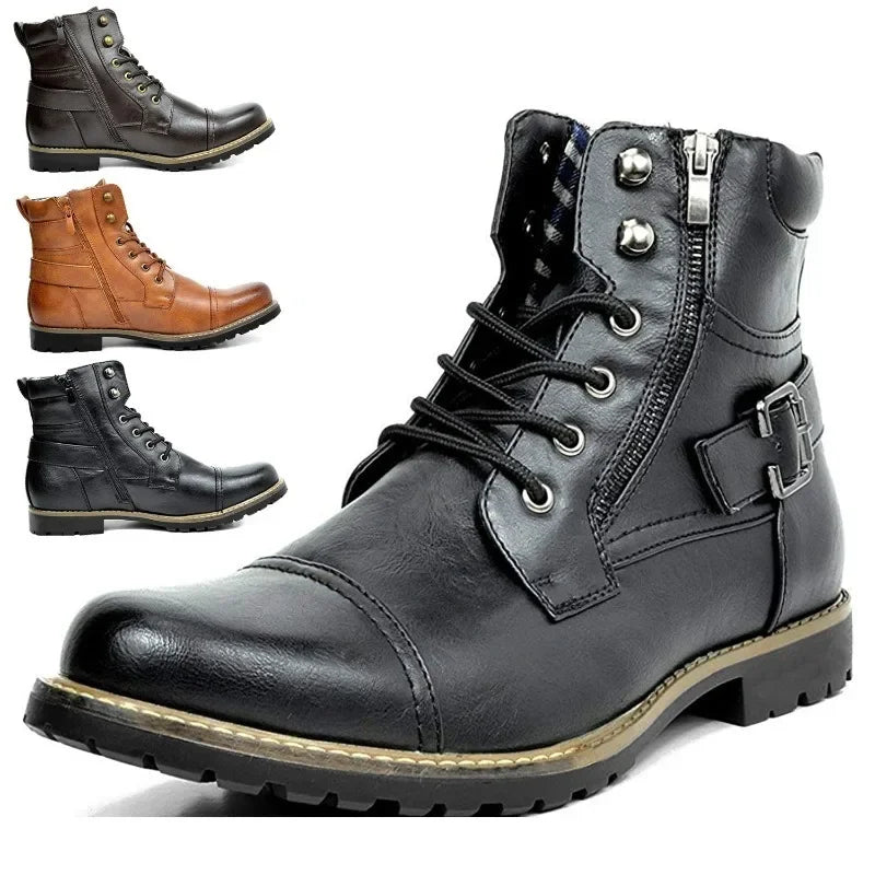 Damon - Leather Lace-Up Boots-15550770512245-Nancy & Mae Savannah