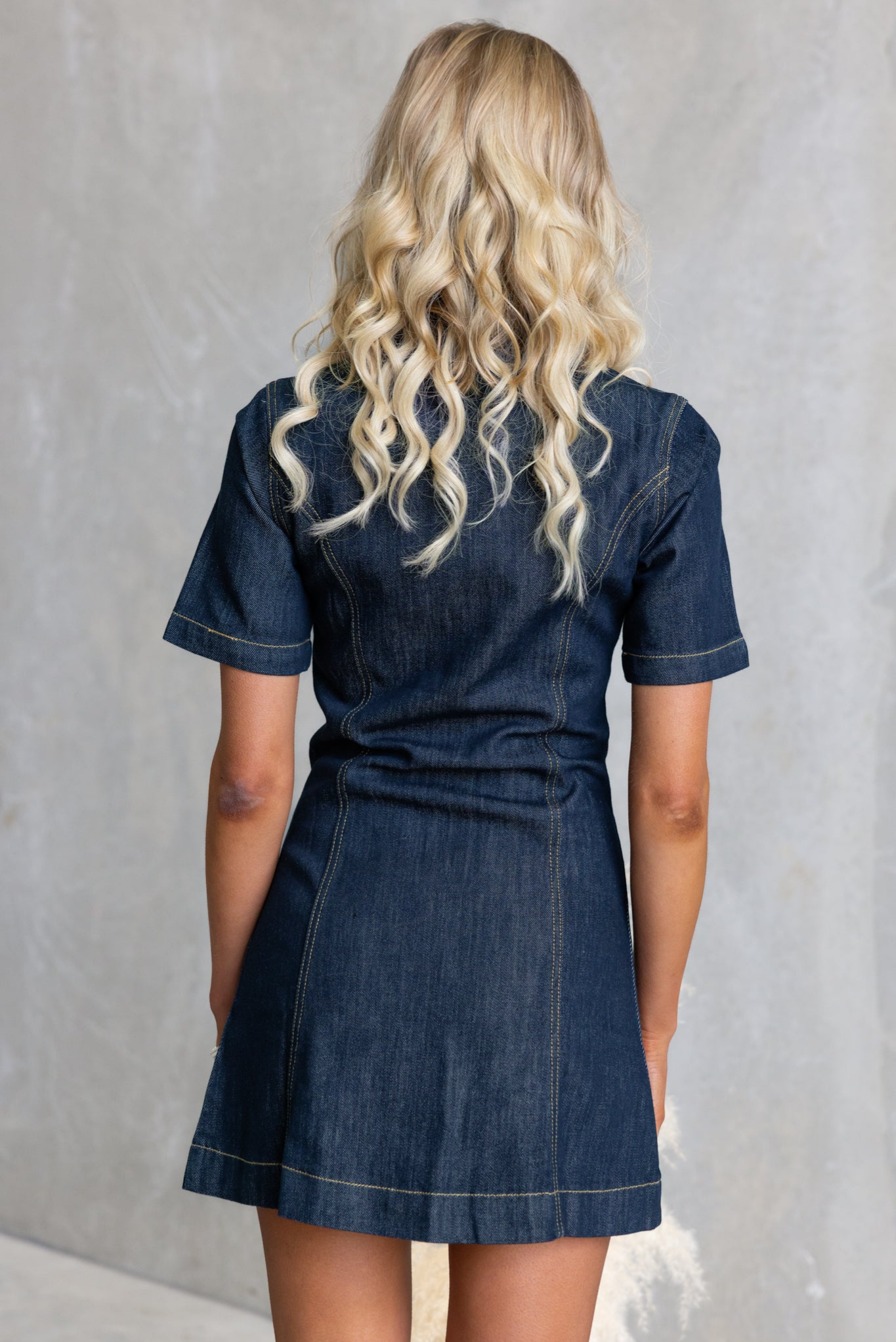 Dannaya – Zip-through fit – Denim mini dress-15303104627061-Mirella Fiore