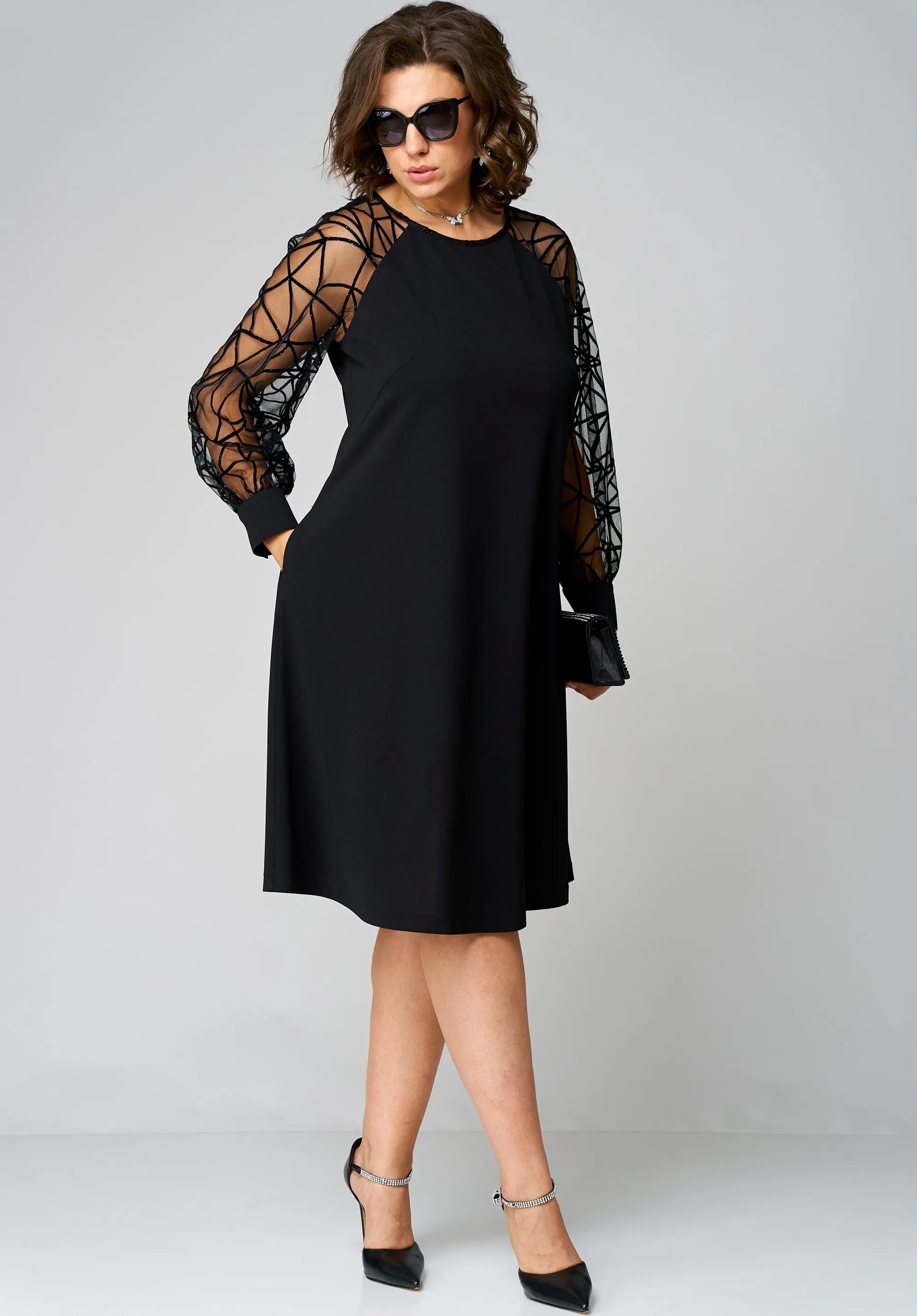 Darcy - Elegant Tunic Dress-15553263174005-Nancy & Mae Savannah