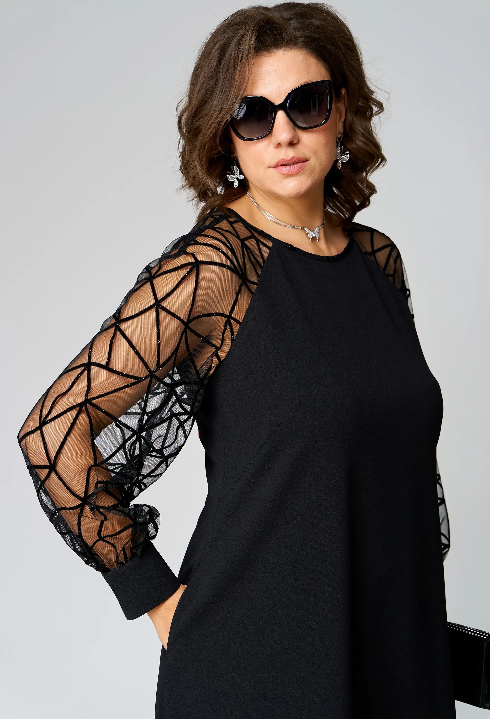 Darcy - Elegant Tunic Dress-15553263174005-Nancy & Mae Savannah