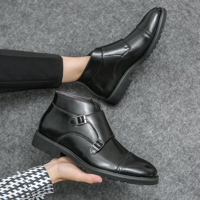Darell - Double Monk Strap Leather Boots-15550770086261-Nancy & Mae Savannah