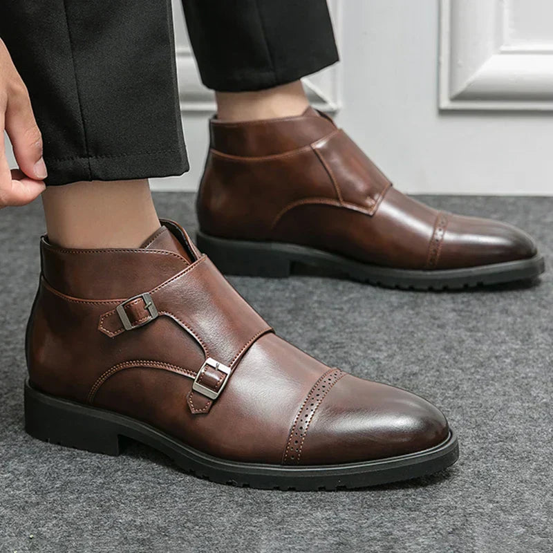Darell - Double Monk Strap Leather Boots-15550770086261-Nancy & Mae Savannah