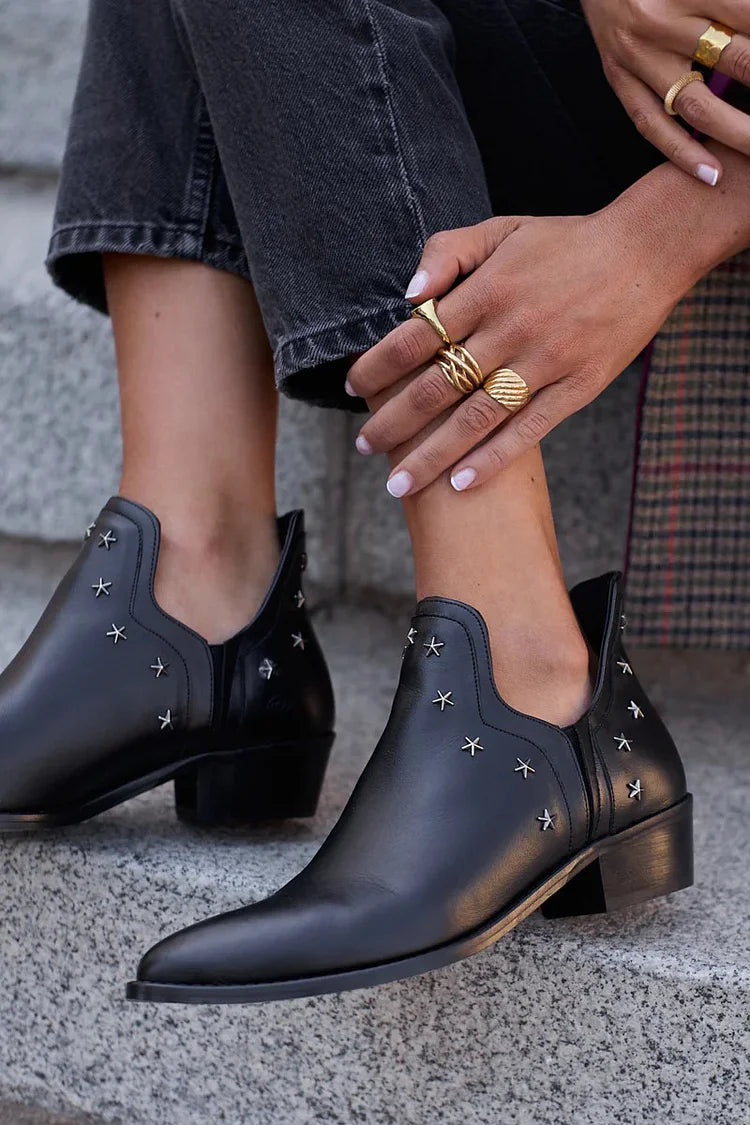 Deborah - Ankle Boot With Star Details-15551042257269-Mirella Fiore