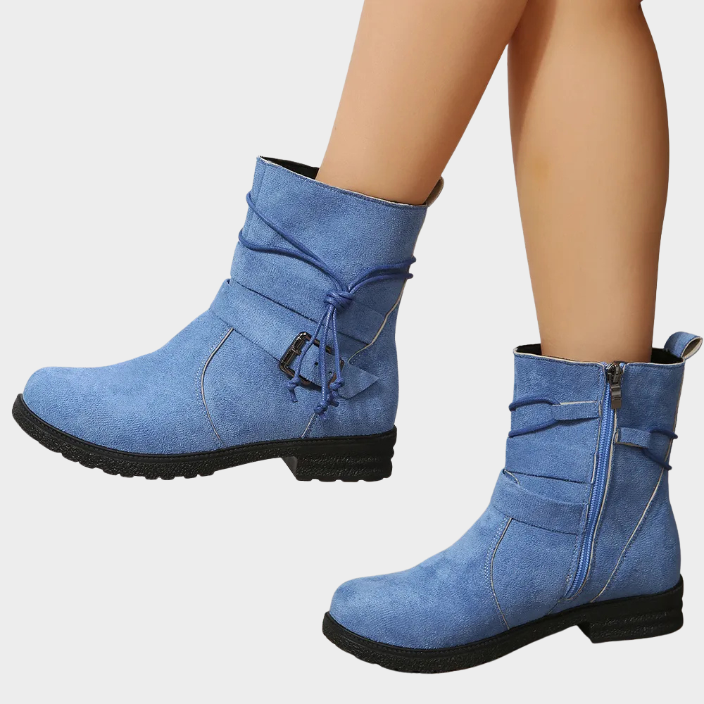 Delaney - Low Heel Ankle Boots-15520005882229-Mirella Fiore