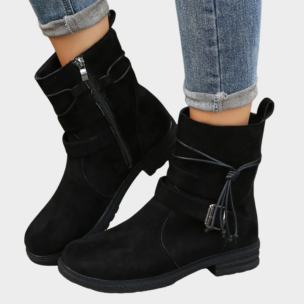 Delaney - Low Heel Ankle Boots-15520005882229-Nancy & Mae Savannah