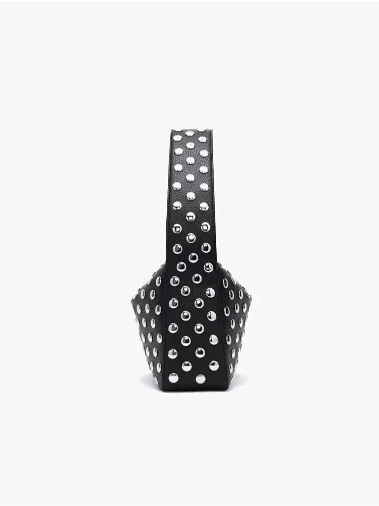 Delfina – Silver-tone studs – Handbag-15133571711349-Mirella Fiore