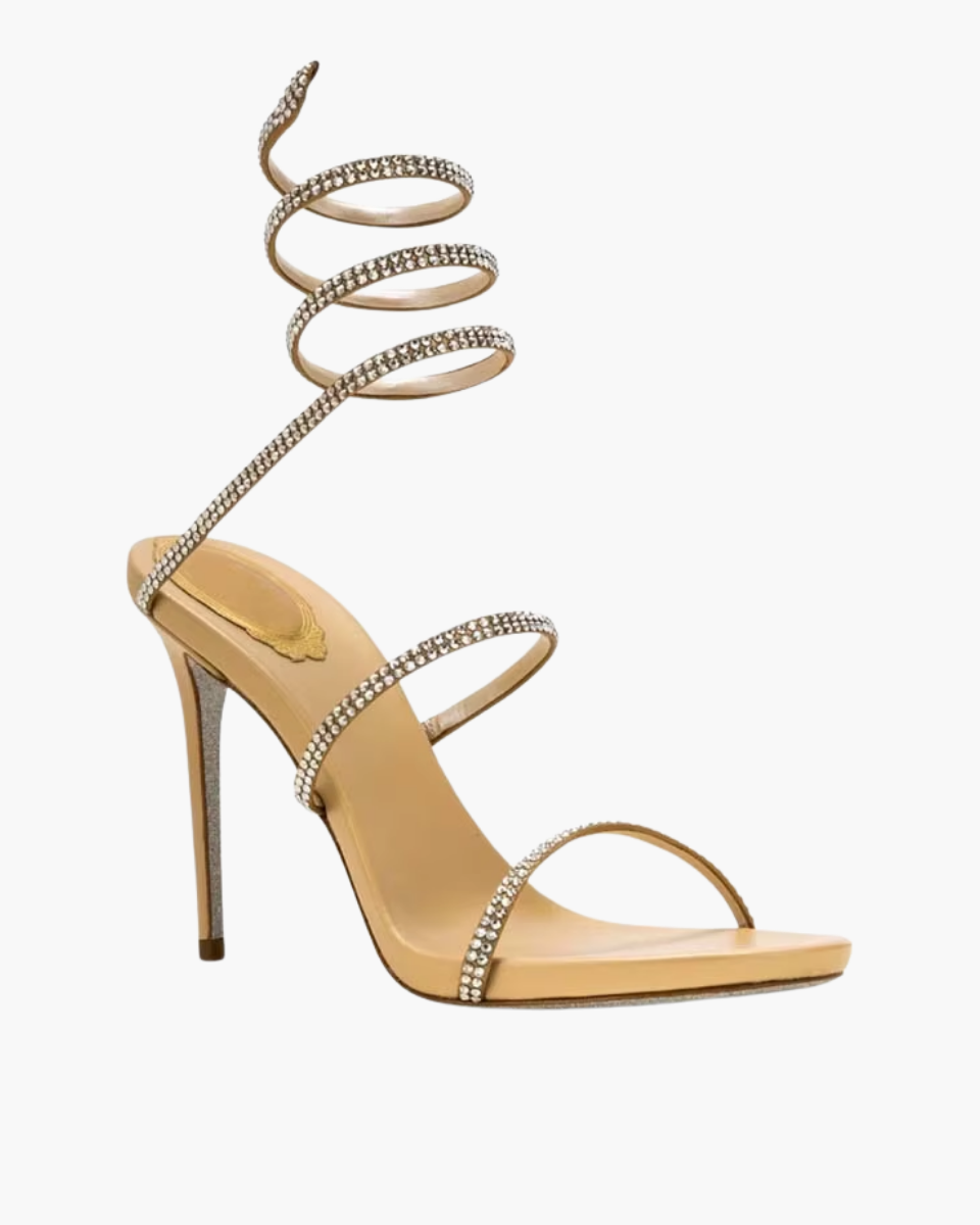 Desideria – Thin stiletto – Rhinestone double-strap heels-15133957882229-Mirella Fiore