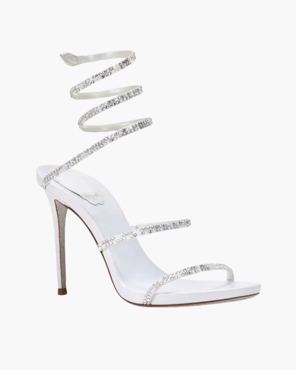 Desideria – Thin stiletto – Rhinestone double-strap heels-15133957882229-Mirella Fiore