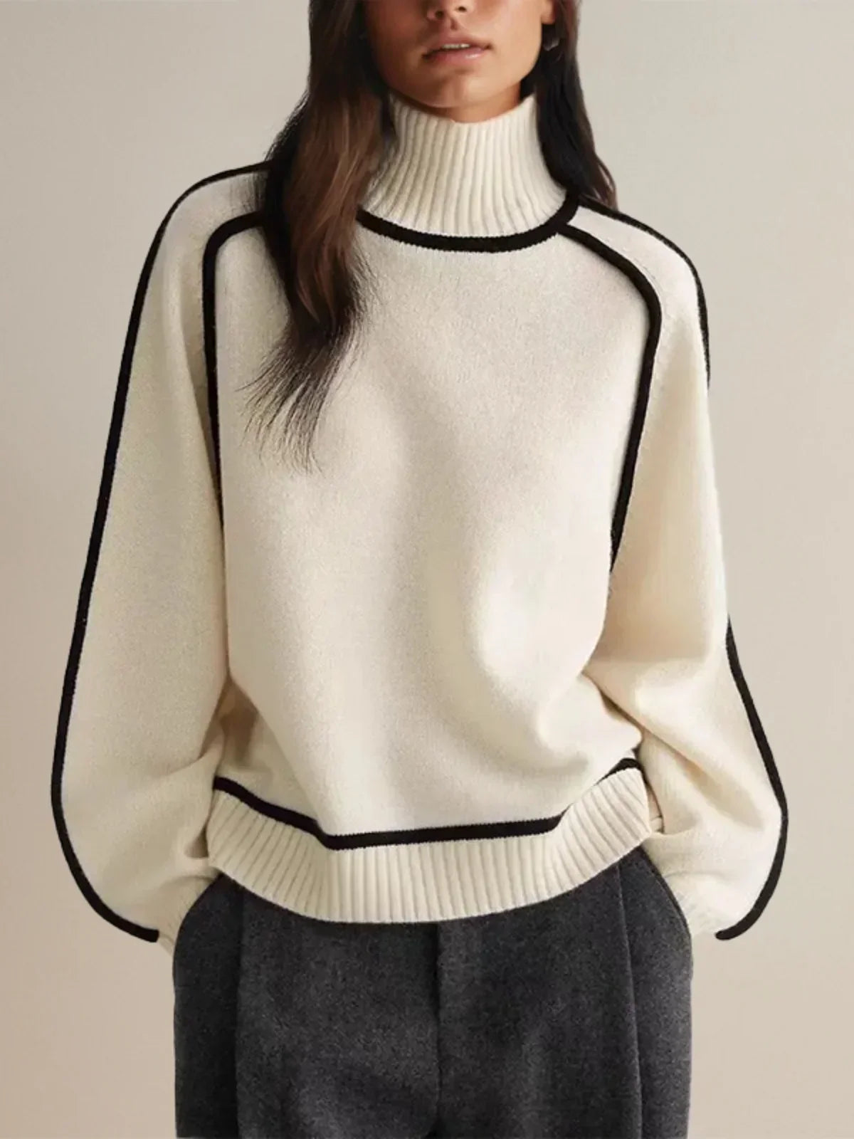 Donna - Elegant Turtleneck sweater-15547989786997-Nancy & Mae Savannah