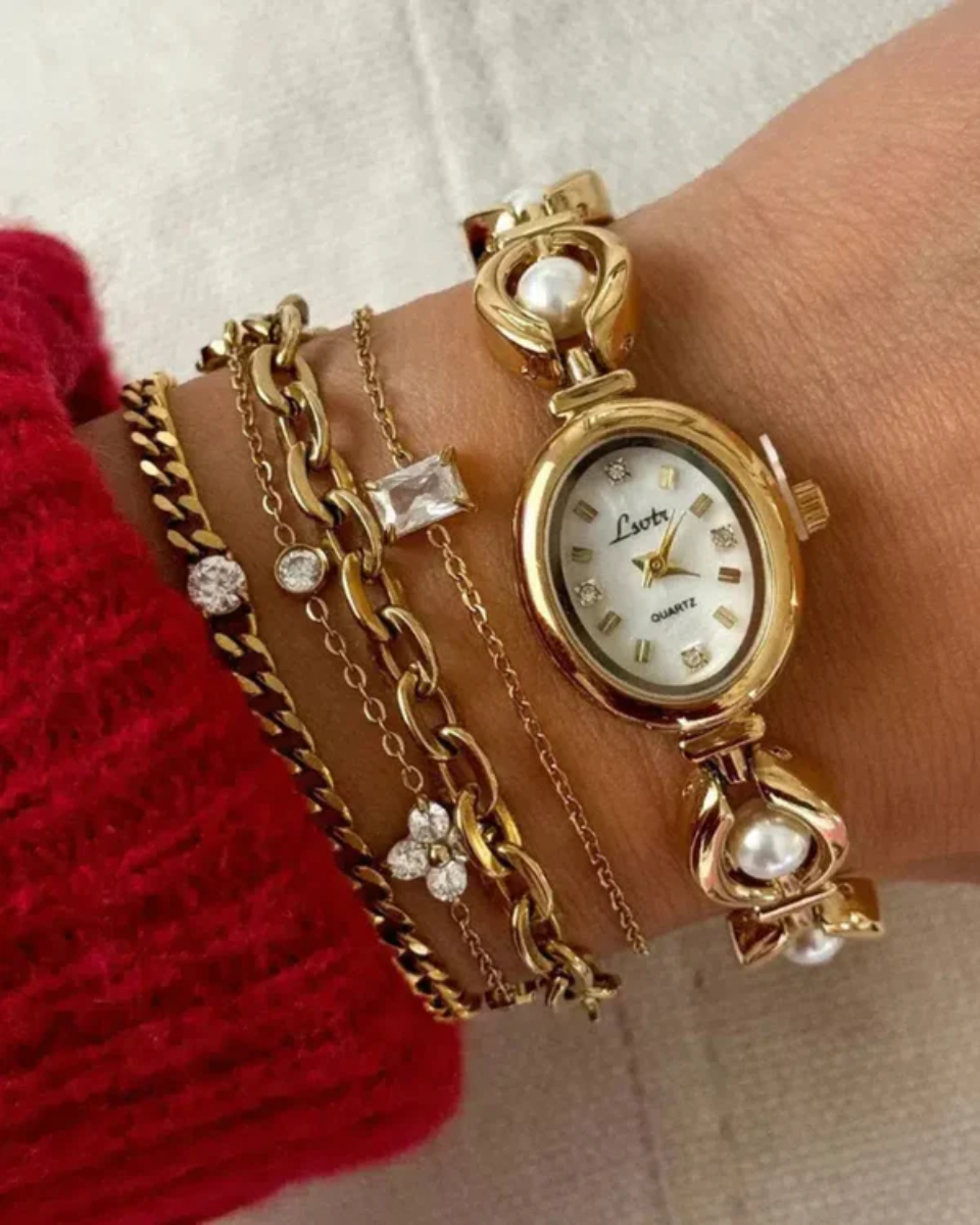 Dorina – Faux pearl details – Vintage watch-15233937375605-Mirella Fiore