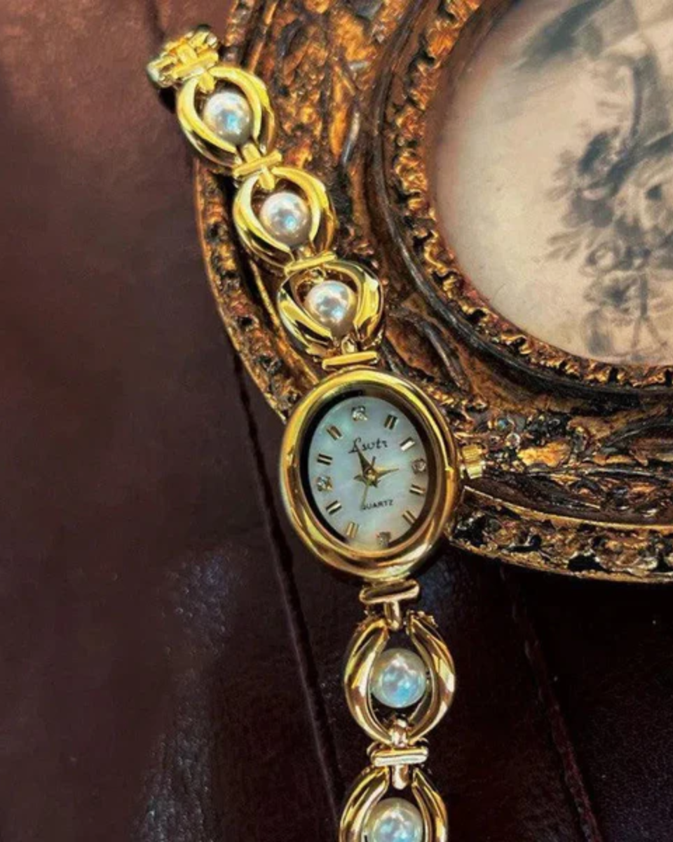 Dorina – Faux pearl details – Vintage watch-15233937375605-Mirella Fiore