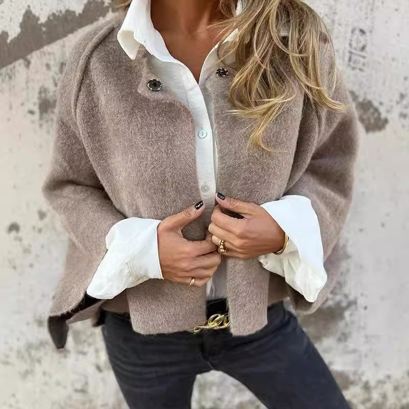 ELISE - Short jacket with elegant, flared sleeves-15519826444661-Mirella Fiore