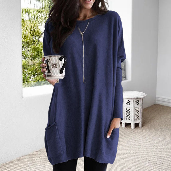 ELLE - Long Shirt-Dress with Pockets-15519825985909-Mirella Fiore