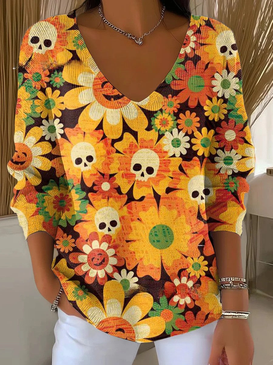 ELODIE | Sweater with V-neck-15550859673973-Mirella Fiore