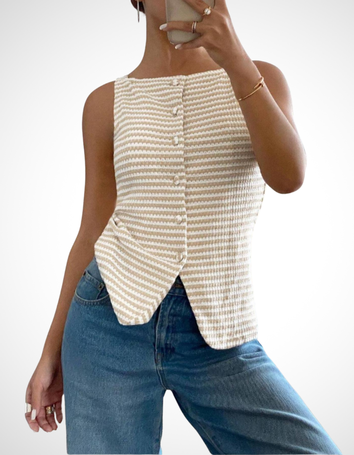 Elaria – Textured chic – Sleeveless knit top-15367471661429-Mirella Fiore