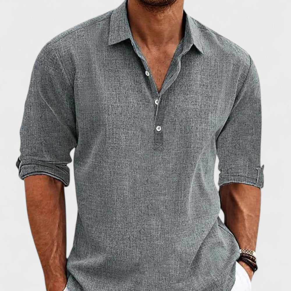 Elegant Linen Shirt-15553364820341-Mirella Fiore