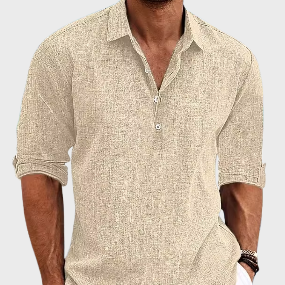 Elegant Linen Shirt-15553364820341-Mirella Fiore