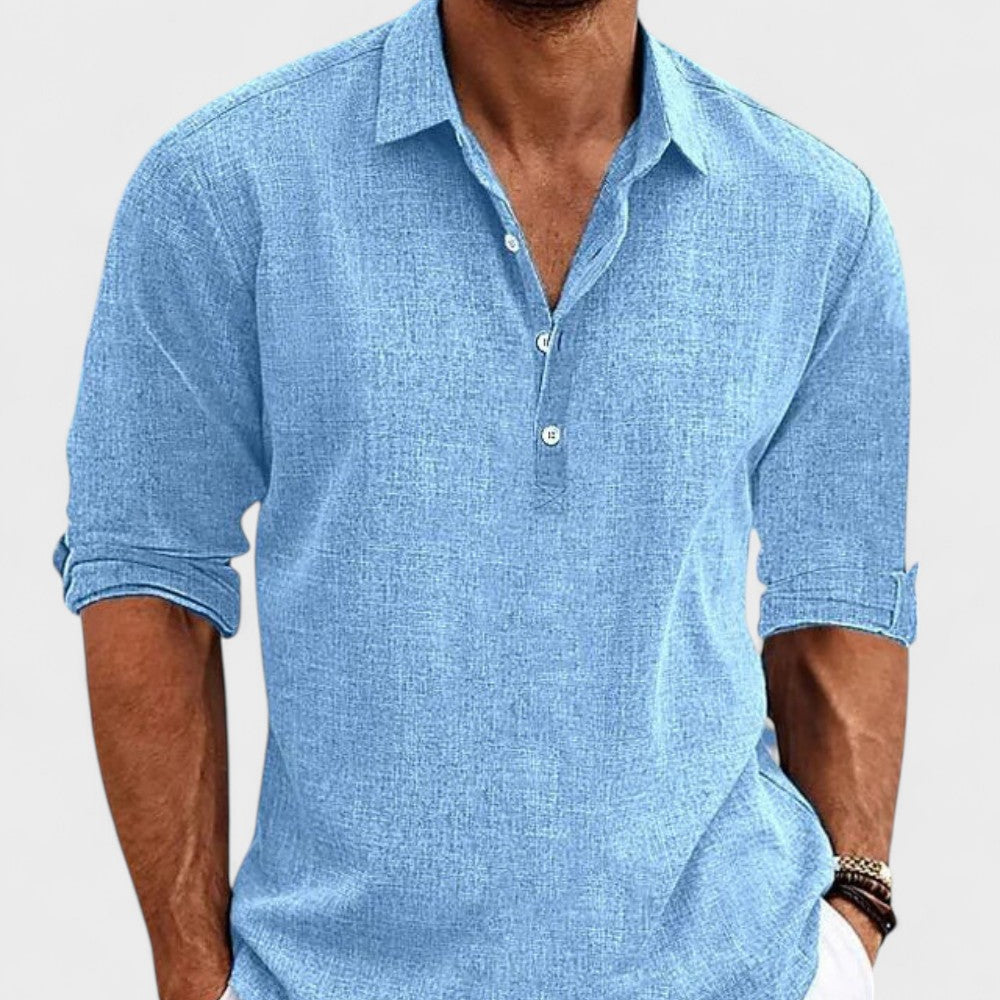 Elegant Linen Shirt-15553364820341-Mirella Fiore