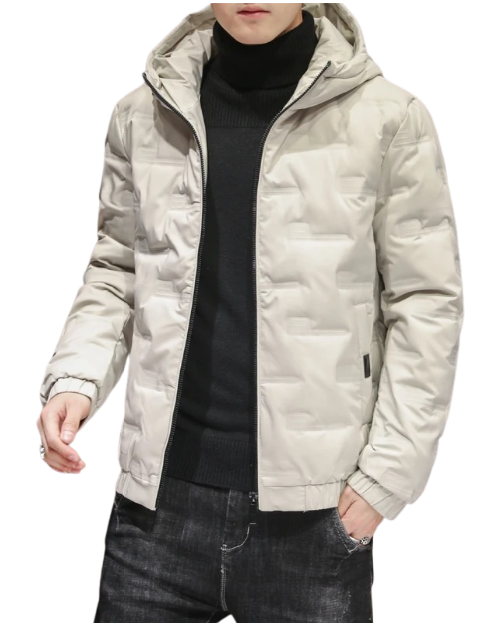 Elegant Men's Puffer Jacket-15519104106869-Mirella Fiore