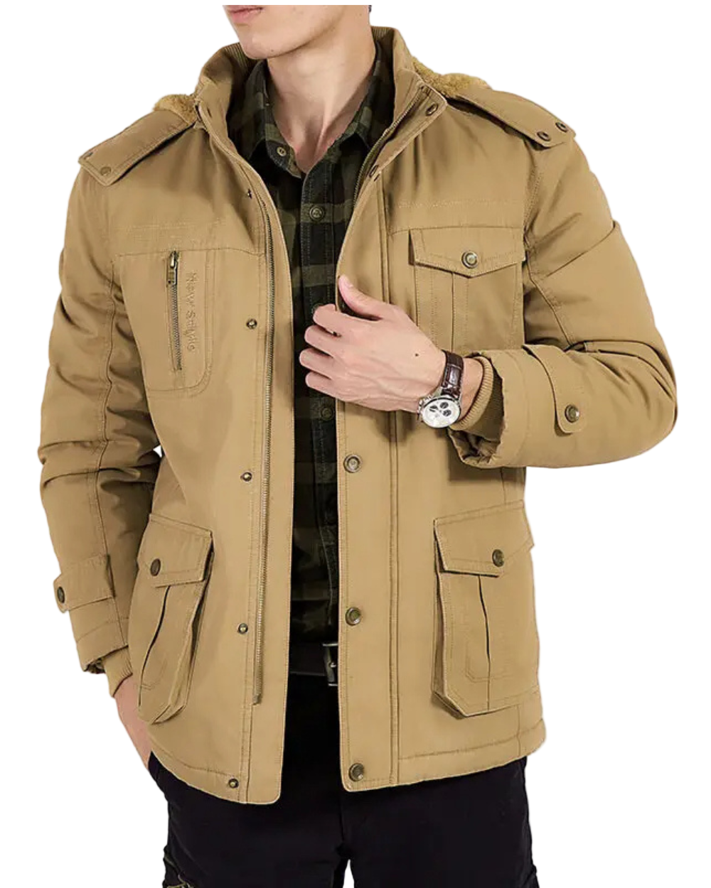 Elegant Padded Bomber Jacket-15519105024373-Mirella Fiore
