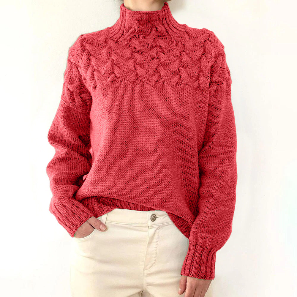Elena - Warm Knitted Turtleneck-15547990475125-Mirella Fiore