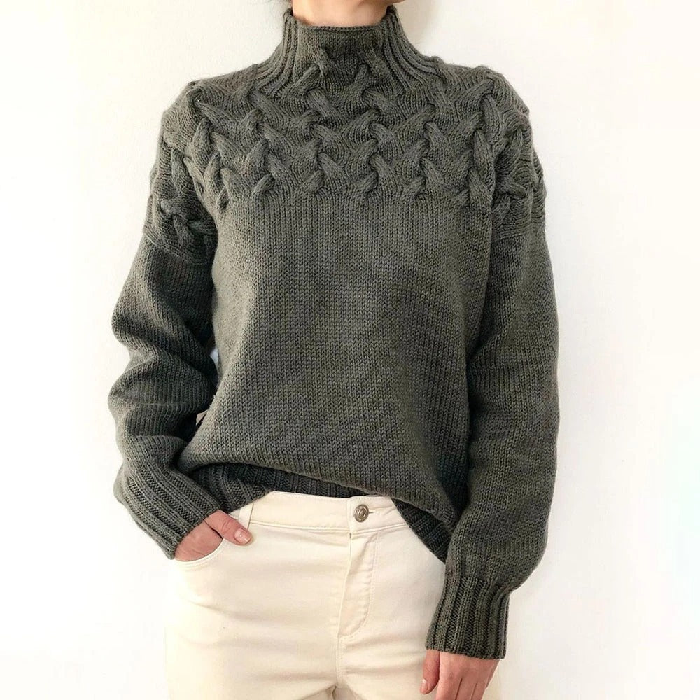 Elena - Warm Knitted Turtleneck-15547990475125-Mirella Fiore