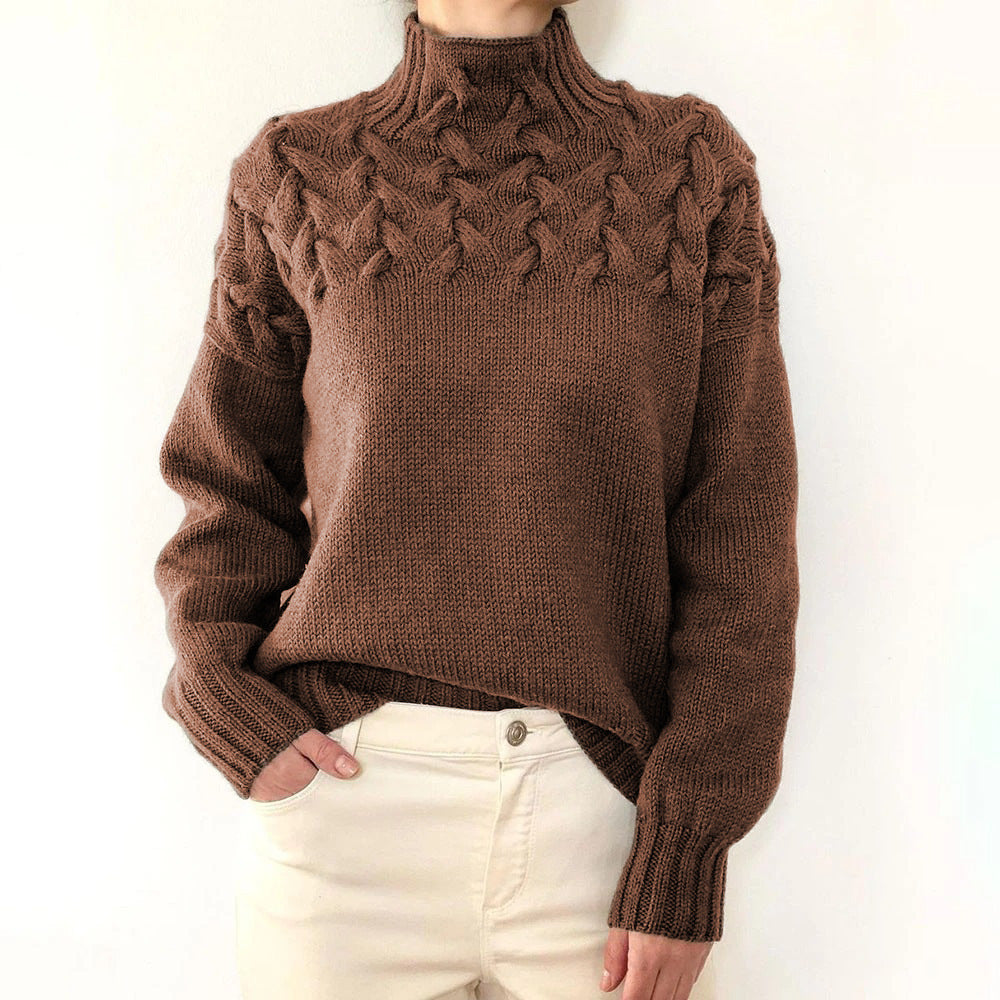 Elena - Warm Knitted Turtleneck-15547990475125-Mirella Fiore