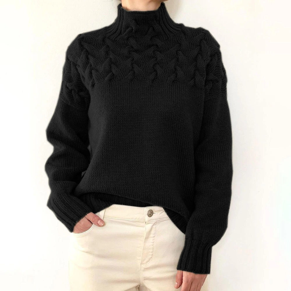 Elena - Warm Knitted Turtleneck-15547990475125-Mirella Fiore