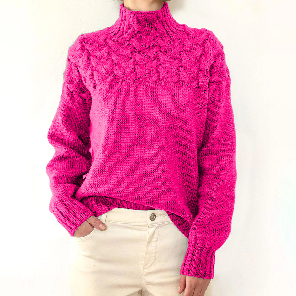 Elena - Warm Knitted Turtleneck-15547990475125-Mirella Fiore