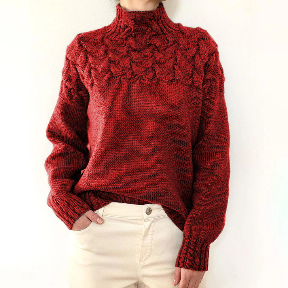 Elena - Warm Knitted Turtleneck-15547990475125-Nancy & Mae Savannah