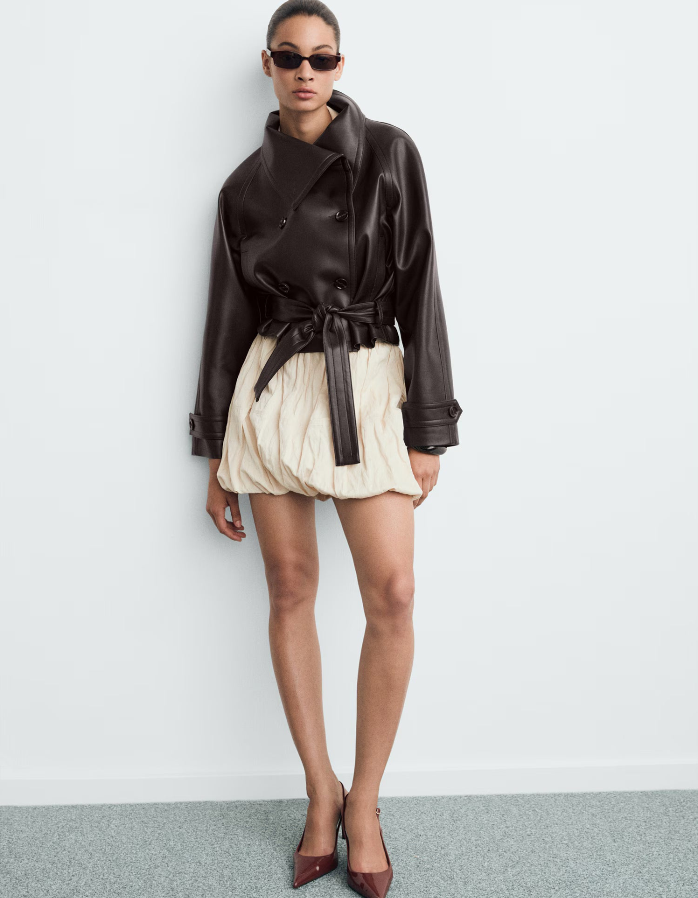 Elisa – Luxe leather – Belted trench coat-15449095537013-Nancy & Mae Savannah