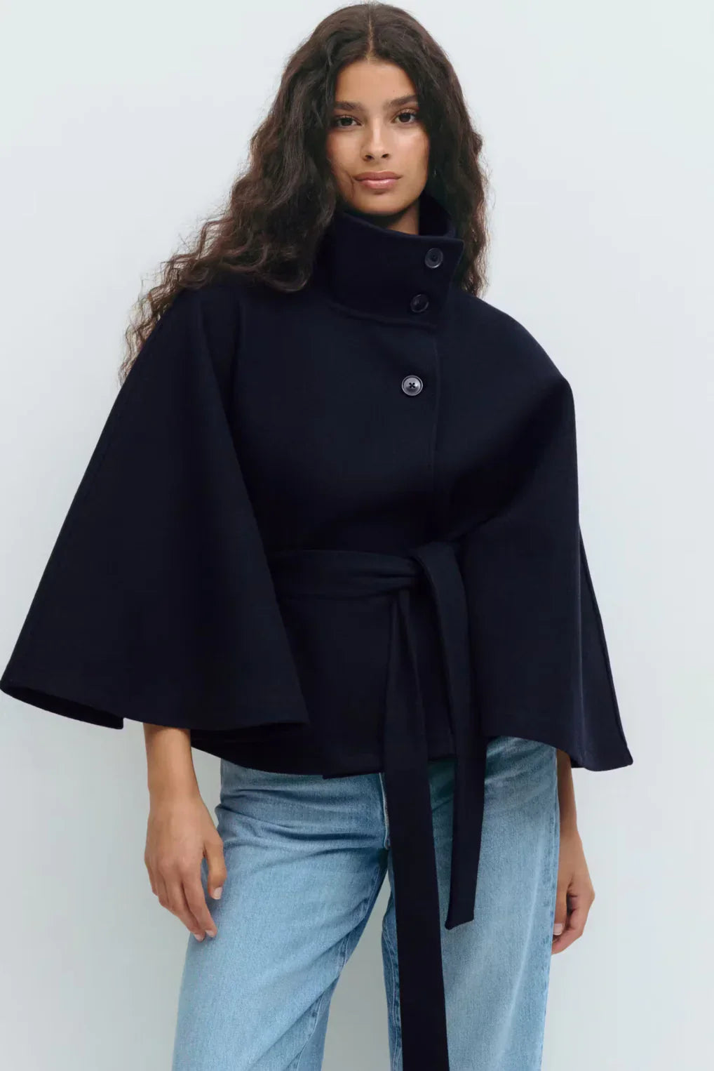 Elize - Cape Coat - Classic Belted Style-15355112391029-Mirella Fiore