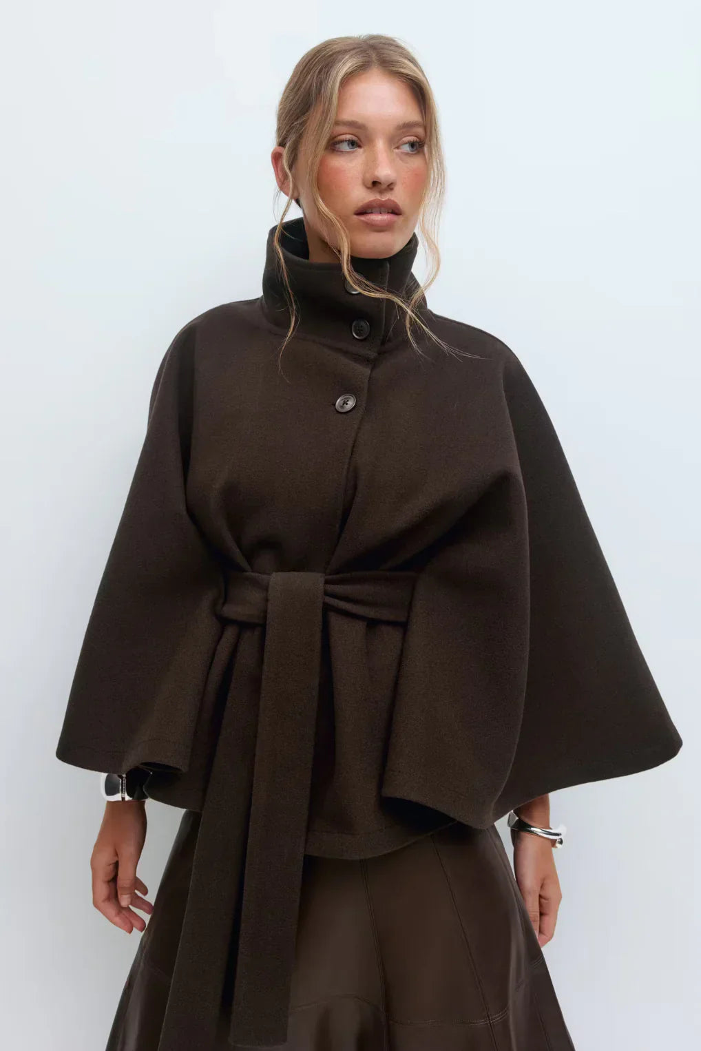 Elize - Cape Coat - Classic Belted Style-15355112391029-Mirella Fiore