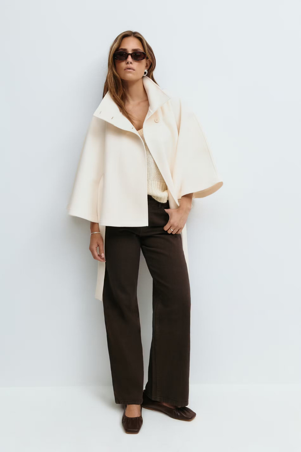Elize - Cape Coat - Classic Belted Style-15355112391029-Mirella Fiore