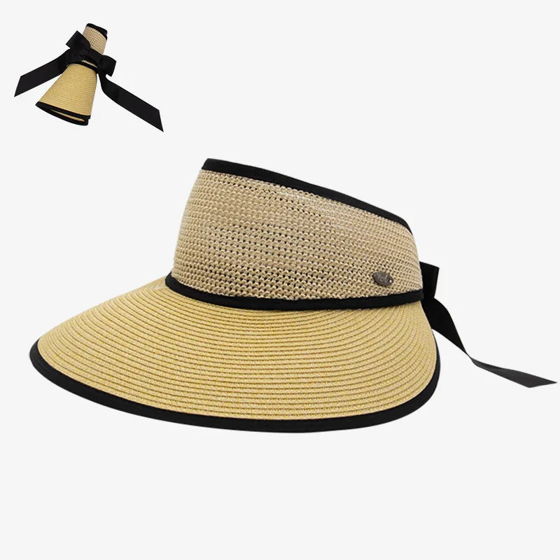 Éloane – Oversized brim – Ribbon tie visor-15133816914293-Mirella Fiore