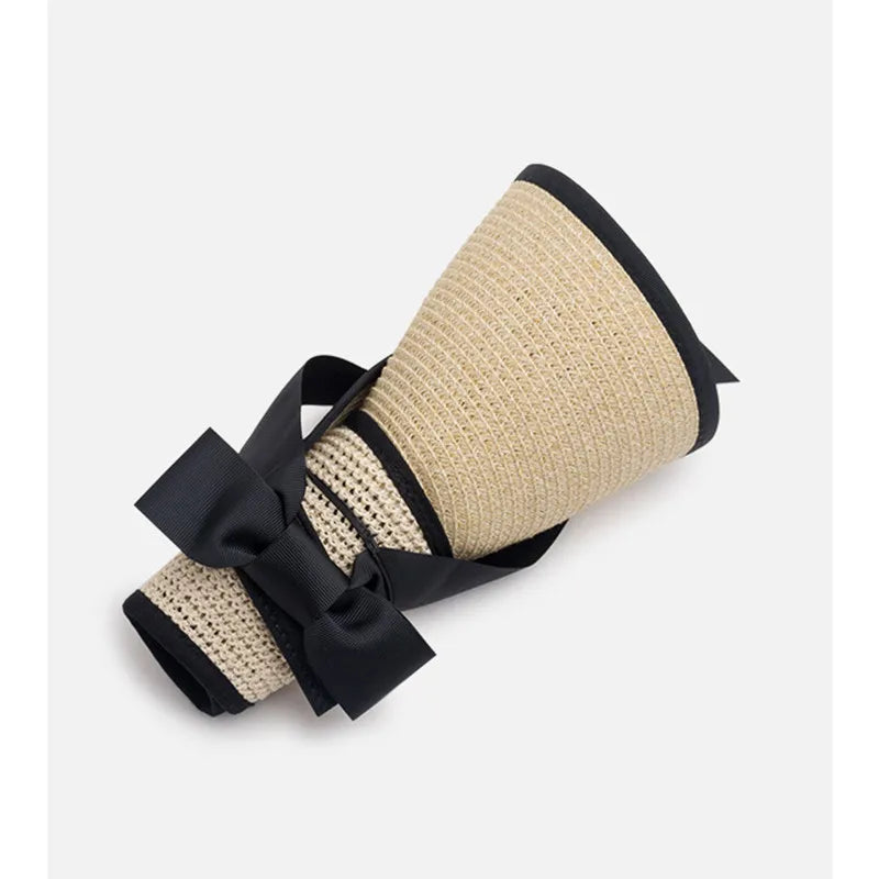 Éloane – Oversized brim – Ribbon tie visor-15133816914293-Mirella Fiore