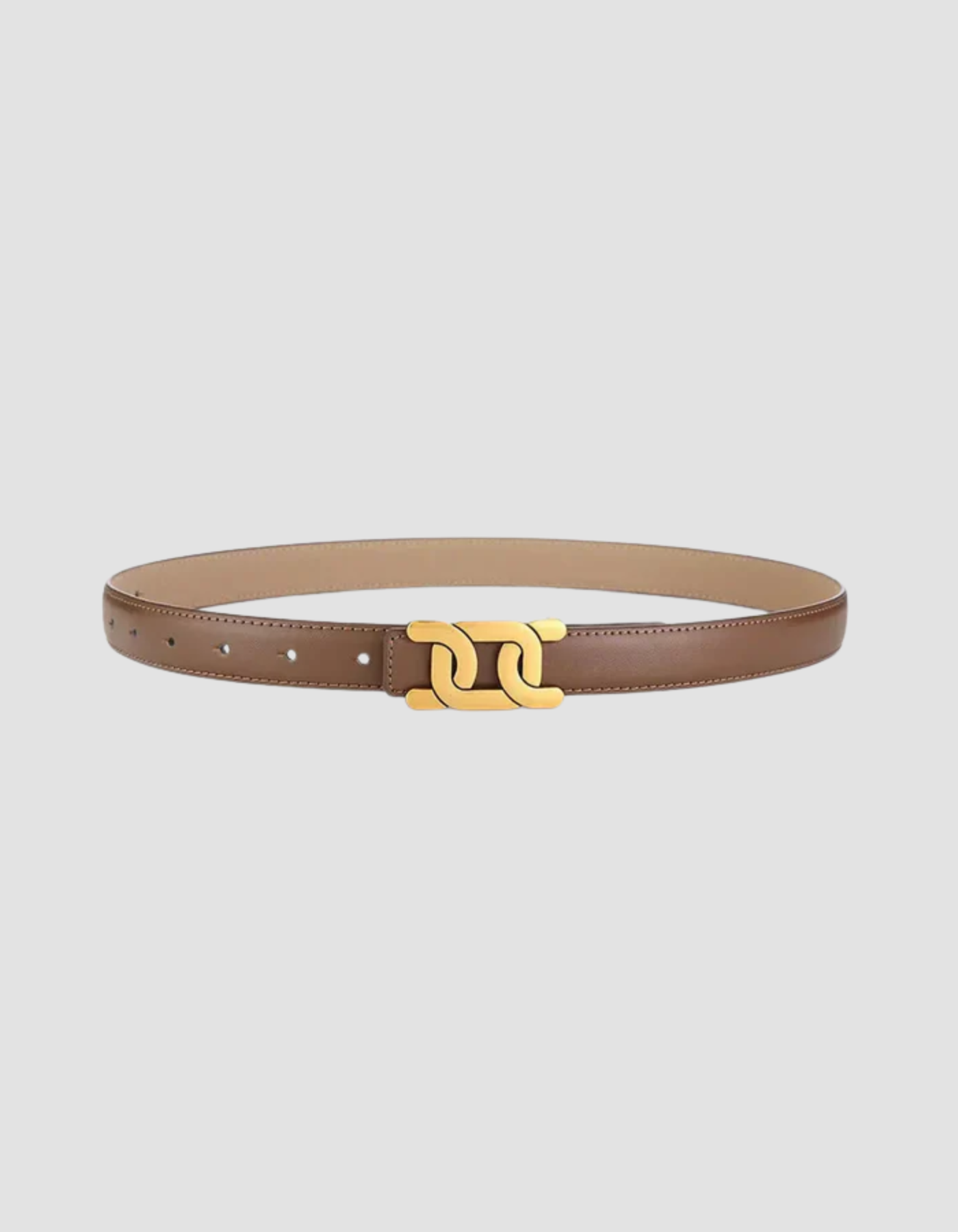 Elodia – Slim polished buckle – Leather belt-15133536026997-Mirella Fiore