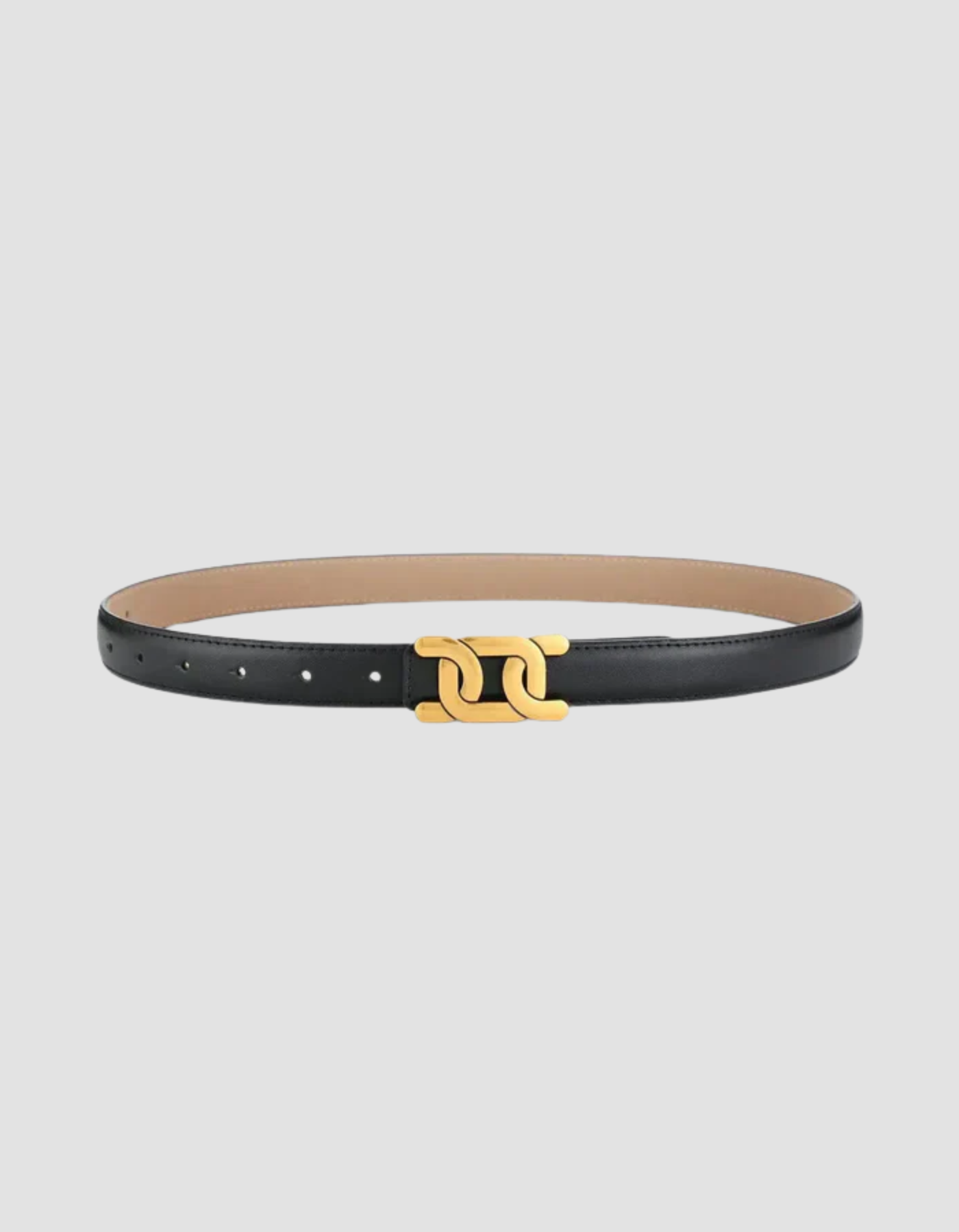 Elodia – Slim polished buckle – Leather belt-15133536026997-Mirella Fiore