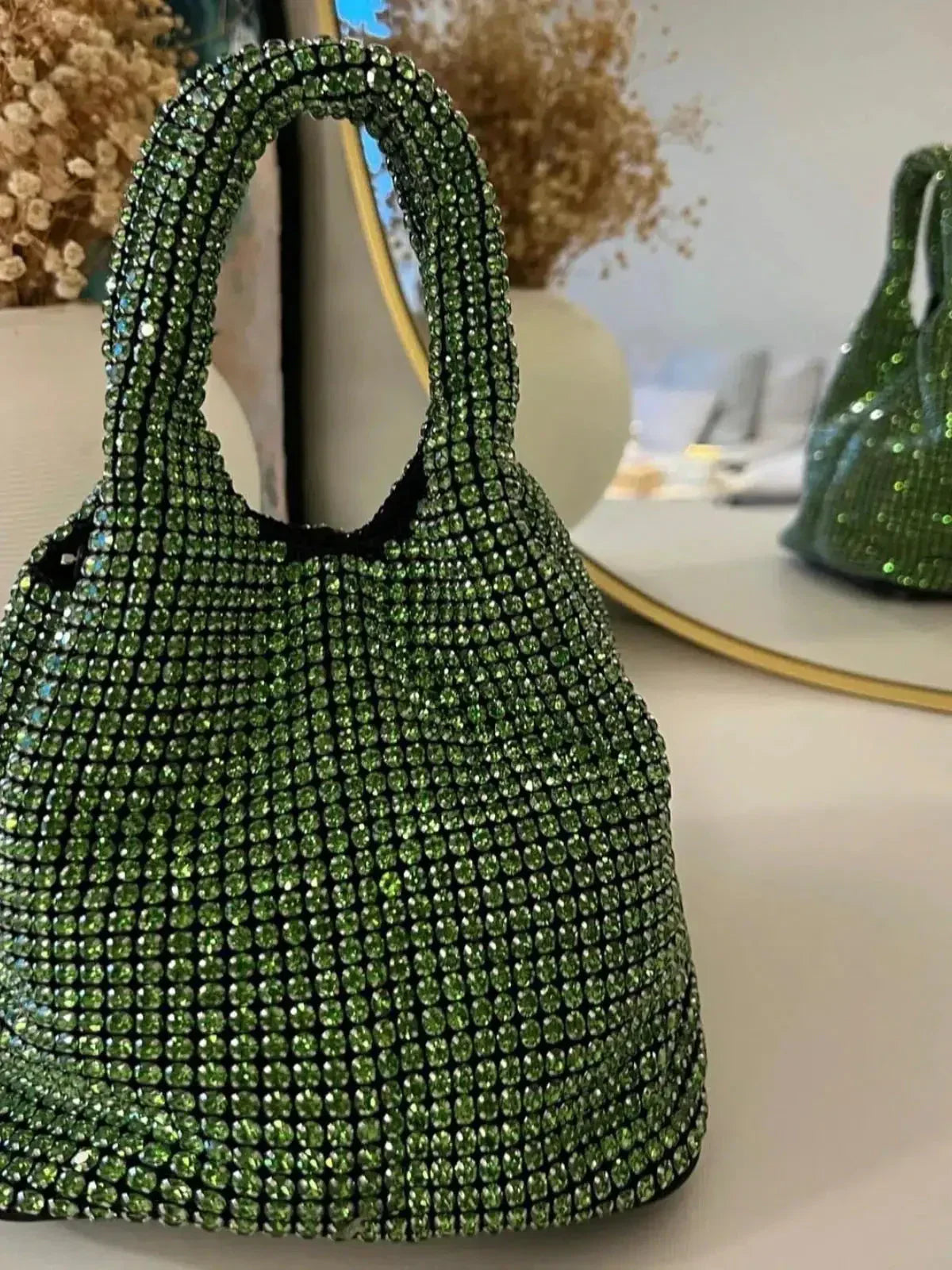 Eloise – Rhinestone embellishments – Mini bucket bag-15133571973493-Mirella Fiore