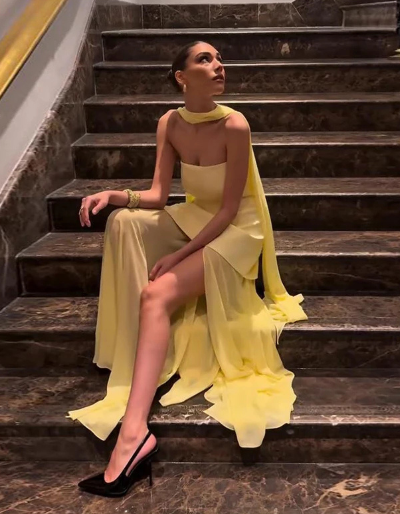 Elyanne – Chiffon asymmetrical design – Maxi dress-15259461681525-Mirella Fiore