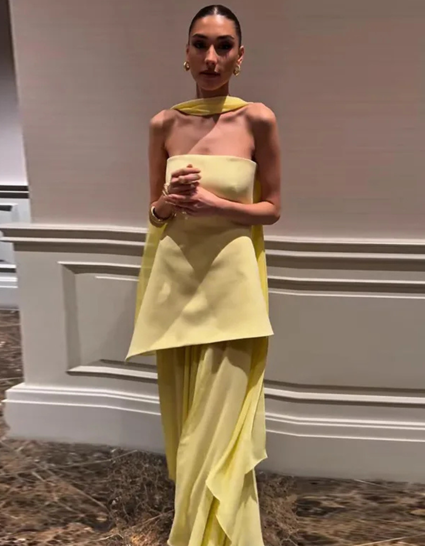Elyanne – Chiffon asymmetrical design – Maxi dress-15259461681525-Mirella Fiore