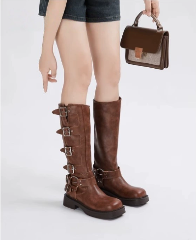 Emilia - Brown Phoenix Boots-15550871011701-Mirella Fiore