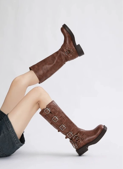 Emilia - Brown Phoenix Boots-15550871011701-Mirella Fiore