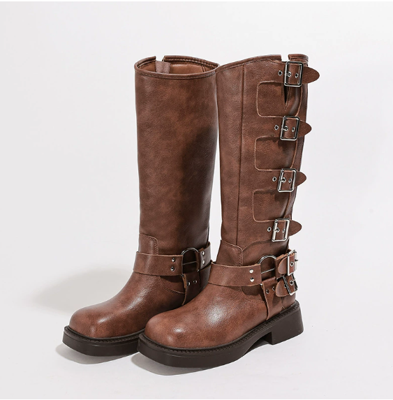 Emilia - Brown Phoenix Boots-15550871011701-Mirella Fiore