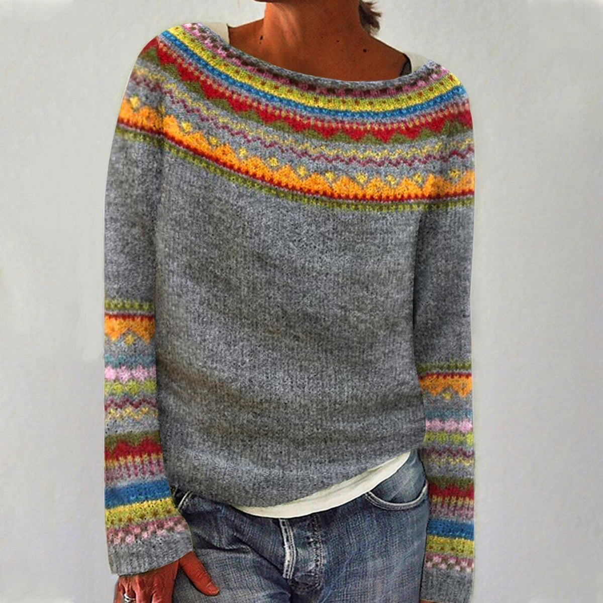 Emily - Cozy Retro Sweater-15542162882933-Mirella Fiore