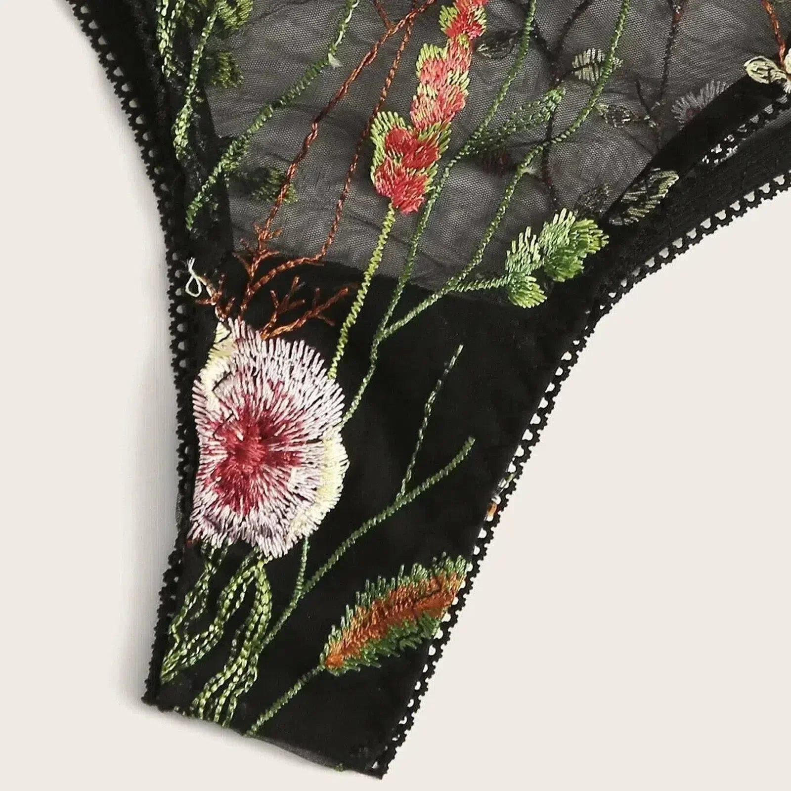 Enchanted Garden – Floral embroidery – Lace bra set-15133734568309-Mirella Fiore