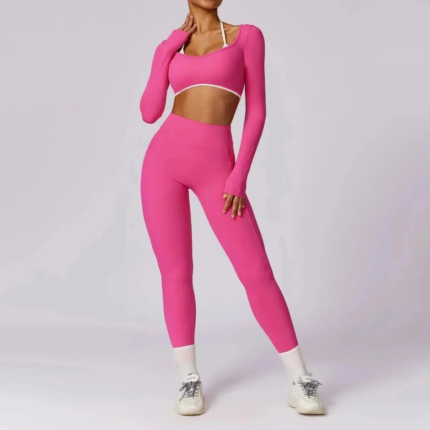 Erminia – Compressive fabric – V-cut gym set-15133712712053-Mirella Fiore